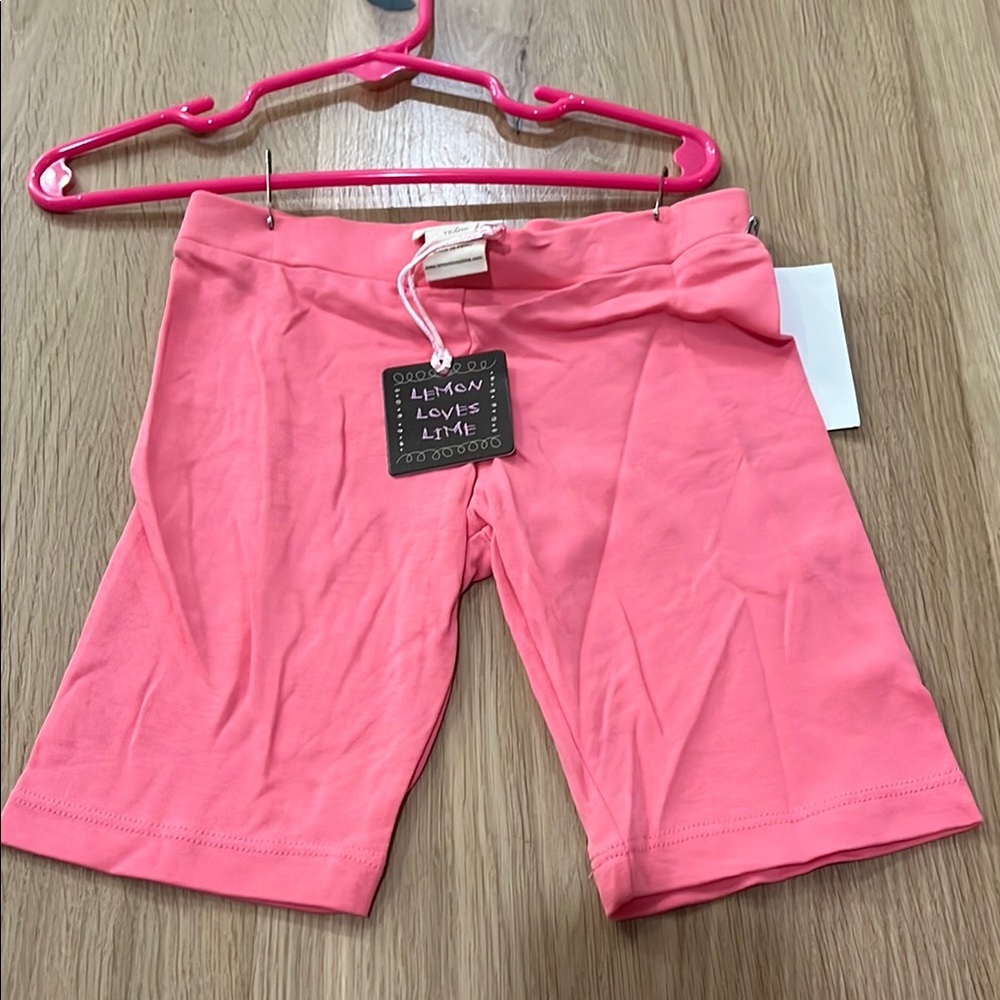 Lemon Loves Lime Coral Bike Shorts